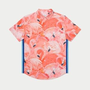 Flamingo Print Men's Dress Shirt